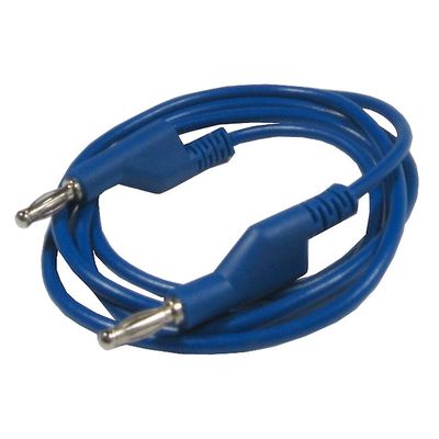 Kabel propojovací 1mm2 / 1m s banánky modrý HADEX N531A