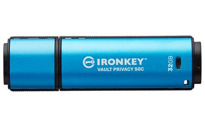 Kingston Ironkey Vault Privacy 50C/32GB/USB 3.2/USB-C/Modrá