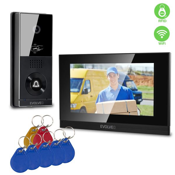 EVOLVEO DoorPhone AHD7 Plus – domovní videotelefon s čipovým odemykáním a mobilní aplikací