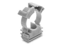 Delock - Držák kabelového potrubí - with locking clip, screw-on, for 16 mm cable protection sleeve - šedá (balení 100)