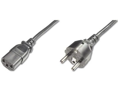 PremiumCord Kabel síťový 230V k počítači 2m , přímý konektor do zásuvky