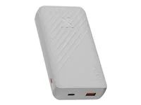 Power banka - 20000 mAh - 20 watt - Super Charge - 2 výstupní konektory (USB-C, USB) - ledová, bílá