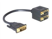 DVI adaptér - DVI-D (M) do DVI-D (F) - 20 cm