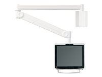 Držák - plný pohyb - pro Displej LCD - zdravotní - bílá - velikost obrazovky: 10"-30" - montáž na stěnu