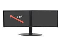 Stojan - pro 2 LCD displeje - černá - velikost obrazovky: až 24" - na stůl