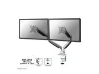 Montážní sada - plný pohyb - pro 2 LCD displeje - stříbrná - velikost obrazovky: 10"-32" - upevnění svorkou, průchodka, upevnitelné na stůl