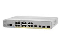 Cisco Catalyst 3560CX-12PD-S - Prepínac - rízený - 12 x 10/100/1000 (PoE+) + 2 x kombinace SFP+ - desktop, Lze montovat do rozvadece, lze montovat na konzolu DIN, pro pripevnení na zed - PoE+ (240 W) - repasováno