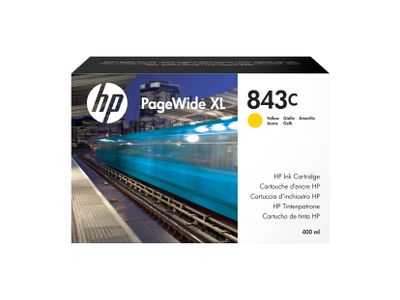 HP 843C ink. PageWide, 400 ml - žlutá