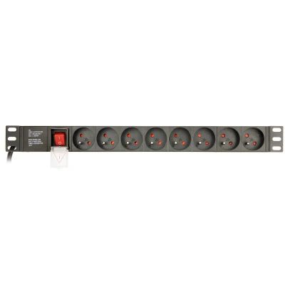 GEMBIRD Prodlužovačka 8x FR/IEC C14, 10A, 3m