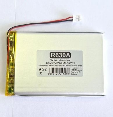 Nabíjecí baterie LiPo 3,7V/2500mAh 555075 HADEX
