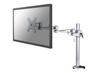 Montážní sada - plný pohyb - pro Displej LCD - stříbrná - velikost obrazovky: 10"-30" - průchodka, upevnitelné na stůl