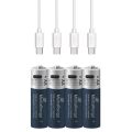MEDIARANGE Baterie nabíjecí AA, USB-C, 4 ks