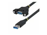 Prodlužovací šňůra USB - USB typ A (M) do USB typ A (F) - USB 3.0 / USB 3.2 Gen 1 - 2 m - pasivní, křídlové šrouby, 5 Gbps Super Speed - černá