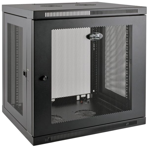 Skříň SmartRack 12U, Mini Rack, Š=600mm, Hl=550mm, hloubka pro přepínače, montáž na stěnu