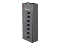 Startech 7 Port USB Charging Station with 5x 1A Ports and 2x 2A Ports - Nabíjecí pásek + AC napájecí adaptér - 5 A - 7 výstupní konektory (USB) - cerná - Evropa