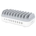 MANHATTAN Nabíjecí stanice, 10-port, 120W, bílá