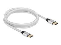 Ultra High Speed - HDMI kabel - HDMI s piny (male) do HDMI s piny (male) - 2 m - trojnásobně stíněný - stříbrná - kontakty osvětlené zlatou barvou, podpora 8K60Hz (7680 x 4320)