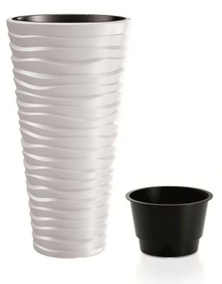 Květináč SAND SLIM bílý 34,9cm