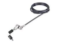 Anti-Theft Cut-Resistant Steel Cable (UNIVC4D-LAPTOP-LOCK) - Bezpečnostní kabelový zámek - černá, stříbrná - 2 m