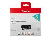 5-balení - červená, zelená, matná čerň, foto azurová, foto magenta - originální - inkoustový zásobník - pro PIXMA Pro9500, Pro9500 Mark II