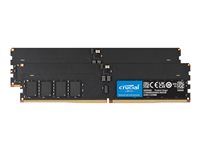 Crucial - DDR5 - sada - 32 GB: 2 x 16 GB - DIMM 288-pin - 3200 MHz / PC5-51200 - CL52 - 1.1 V - hodinový nepředzpracovaný - on-die ECC