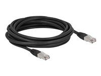 Patch kabel - RJ-45 (M) do RJ-45 (M) - 5 m - 7 mm - S/FTP - CAT 6a - neobsahuje halogen, venkovní - černá