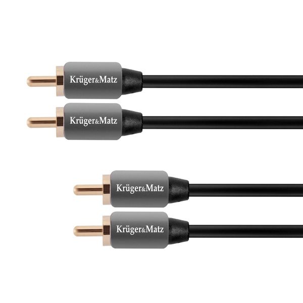 Kabel 2x Cinch konektor/2x Cinch konektor 0,5m KRUGER & MATZ KM0303