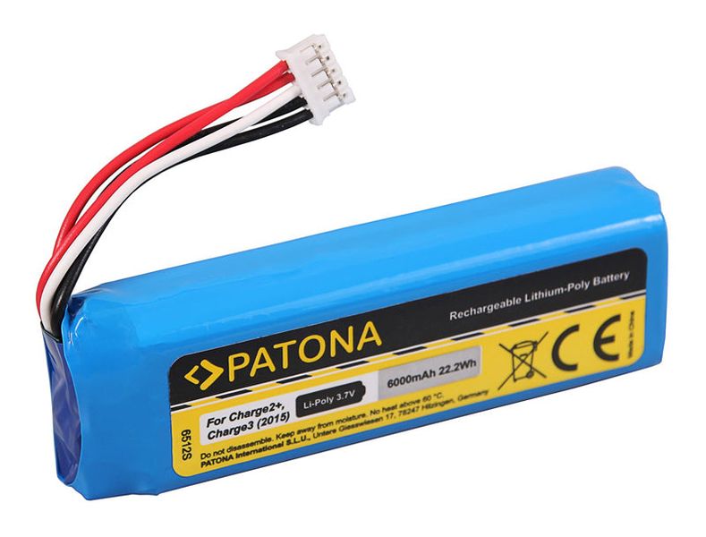 Baterie pro reproduktory JBL Charge 2+ 6000mAh Li-Pol 3,7V PATONA PT6512