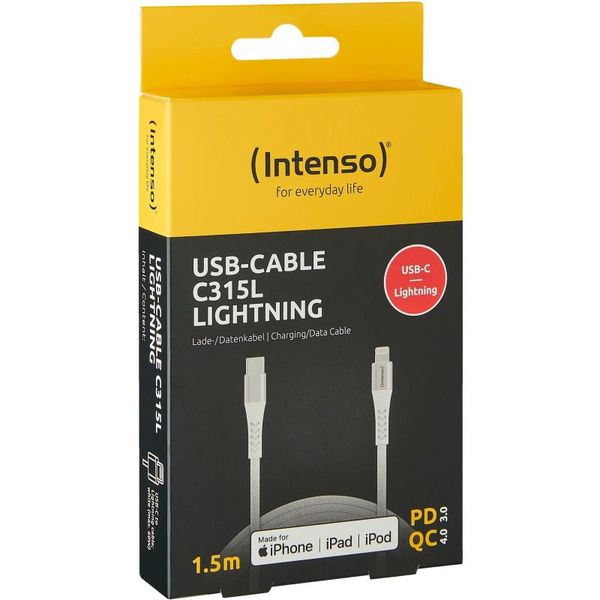 INTENSO C315L, Kabel, USB C - Lightning,1,5m,bílý