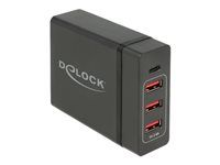 Síťový adaptér - AC 100-240 V - 60 Watt - výstupní konektory: 4 - černá