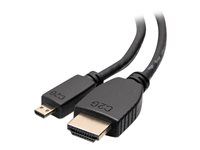 High Speed HDMI Cable - Kabel HDMI s ethernetem - 19 pin micro HDMI Type D s piny (male) do HDMI s piny (male) - 1.83 m - odstíněný - černá