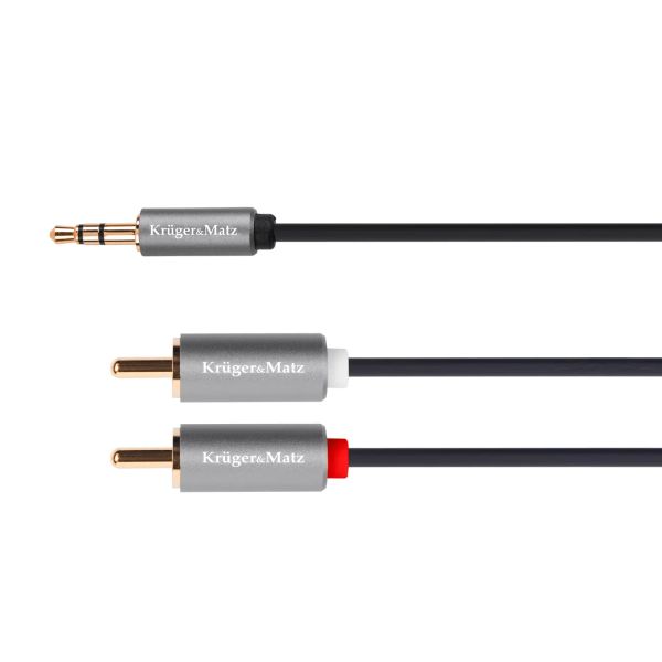 Kabel Jack 3.5mm stereo/2x Cinch 5m KRUGER & MATZ KM1217 Basic