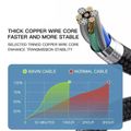 MEGATECH Kabel USB-A/USB-C, Displ, 120W, 1m, černý