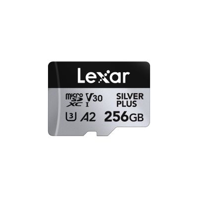 Lexar 256GB H-P Silver Plus microSDHC s adp C10 A2