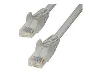 Startech - Patch kabel - RJ-45 (M) do RJ-45 (M) - 2 m - 6 mm - UTP - CAT 6 - IEEE 802.3bt Type 4 - CM - provedení bez hrbolku, stranded med, lisovaný - šedá