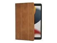 Pouzdro s klopou pro tablet - tri-fold - kůže full-grain - bronz - 10.2" - pro Apple 10.2-inch iPad Wi-Fi, Wi-Fi + Cellular