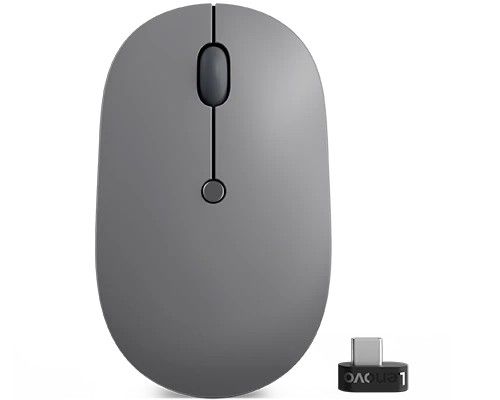 Lenovo Go/Ergonomická/Blue Track/2 400 DPI/Bezdrátová USB/Černá-šedá