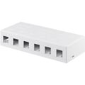 WENTRONIC Patch panel 6port, Keystone na stěnu