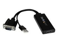 Portable VGA to HDMI Converter - 1080p - Kabel adaptéru - HD-15 (VGA), USB typ B s piny (male) do HDMI se zdířkami (female) - 26 cm - černá - USB napájení, podpora 1080p, aktivní