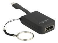 Video adaptér - USB-C (M) do DisplayPort (M) - DisplayPort 1.2 - 3 cm - podporuje 4K - černá