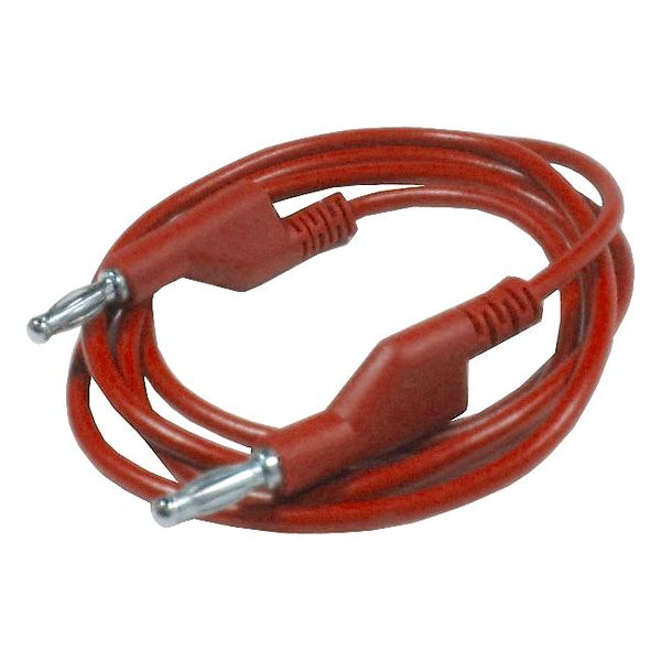 Kabel propojovací 1mm2 / 1m s banánky červený HADEX N530A