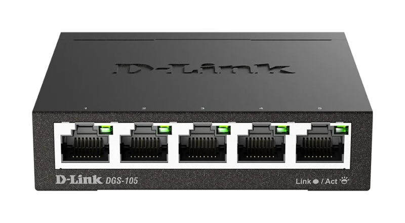 D-Link DGS-105 kovový 5-port 10/100/1000 Switch