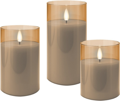 Vosková LED svíčka GOOBAY 77756 sada 3 ks