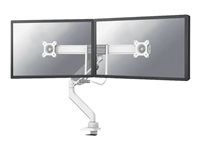 Montážní sada (kloubové rameno, svorka s průchodkou, svorka Topfix) - plný pohyb - pro 2 LCD displeje - bílá - velikost obrazovky: 17"-32" - na stůl