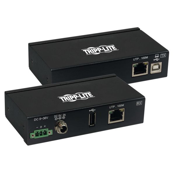 Extender, 1-port USB 2.0 přes Cat6, ESD ochrana, PoC, průmyslový, možnost montáže, 100mm