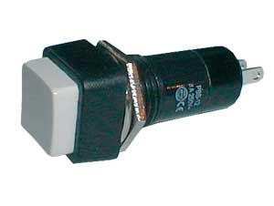 Přepínač tlačítko čtverec OFF-(ON) 250V/1A bílé