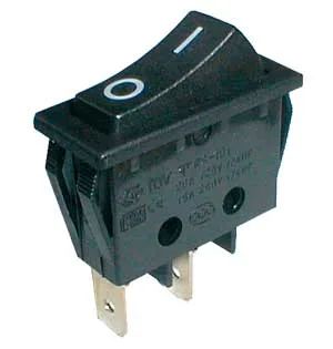 Přepínač kolébkový 2-pol./2-pin ON-OFF 250 V/15 A černý