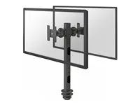 Montážní sada - plný pohyb - pro 2 LCD displeje - černá - velikost obrazovky: 10"-30" - průchodka, upevnitelné na stůl