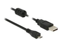 Kabel USB - USB (M) do Micro USB typ B (M) - USB 2.0 - 2 m - černá