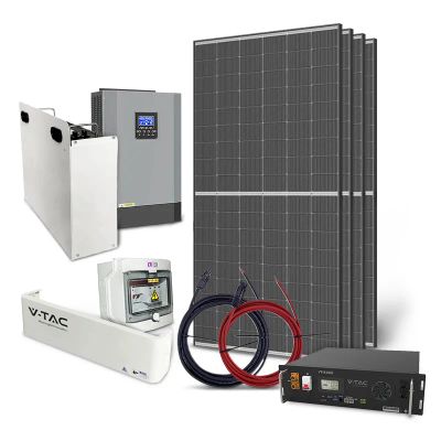 TRINA 1820Wp ostrovní solární soustava, LiFePO4 VTAC 51,2V 100Ah, měnič 48V/230VAC 5500W